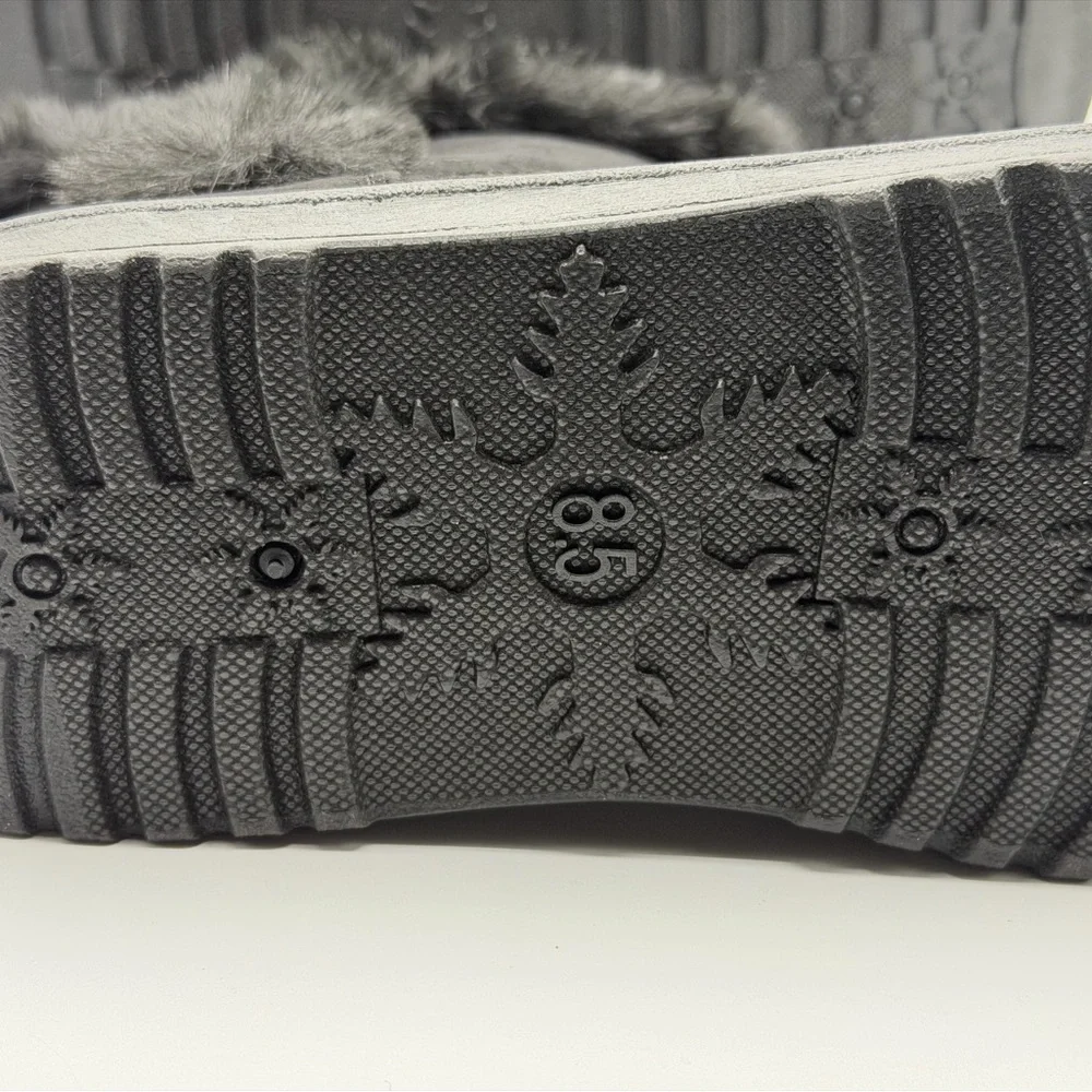 Brand New Women's SO Paulina Black Faux Fur-Lined Winter Boots Size 8.5